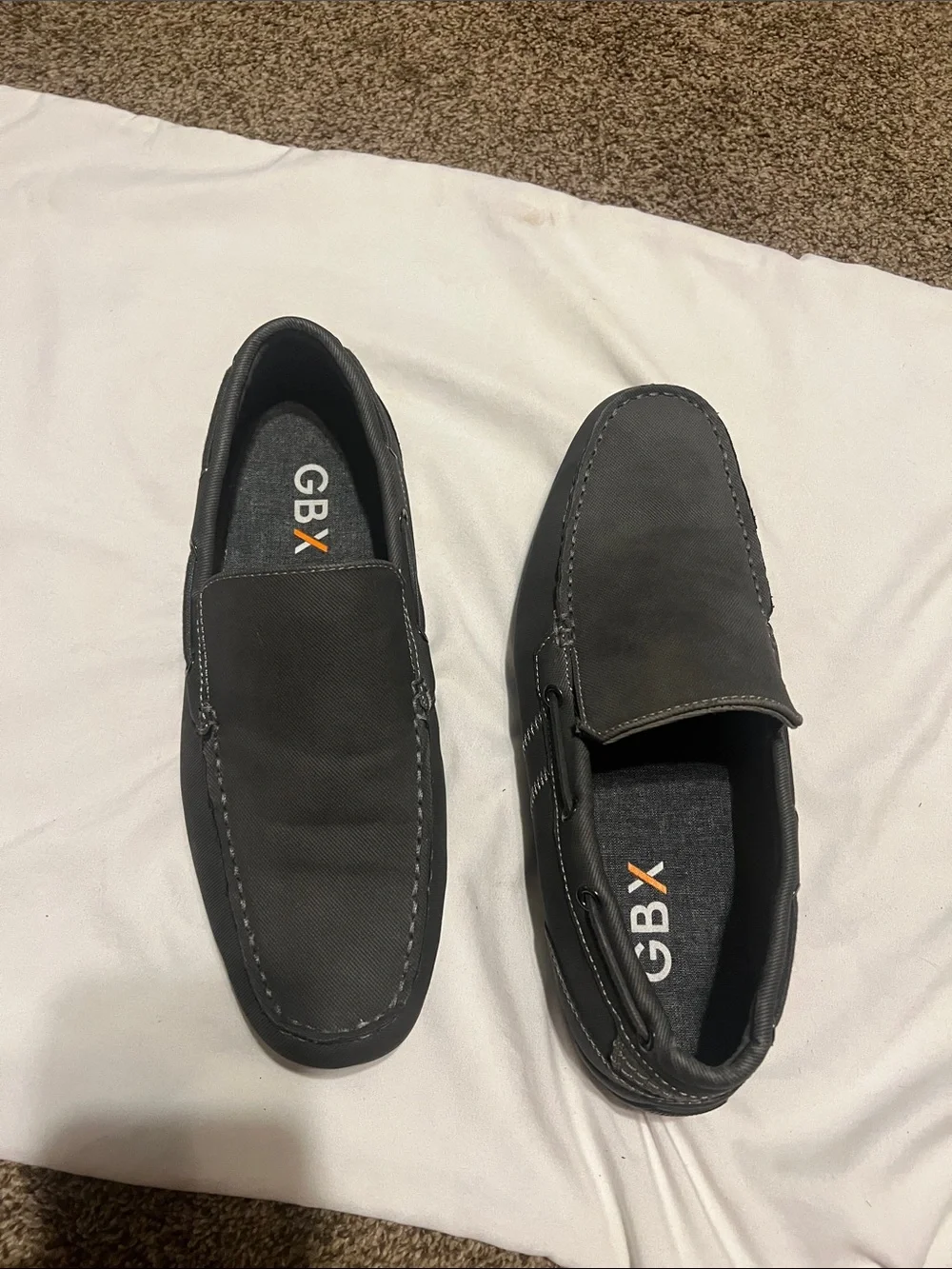 GBX brownish gray moccasin EUC